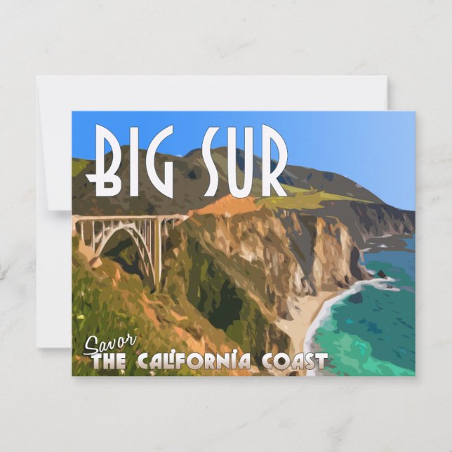 Tarjeta plana Big Sur California Pacific Coast Hig (Anverso)