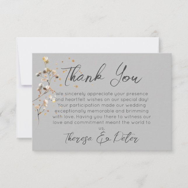 Tarjeta plana Boda de Baby's Breath (Anverso)