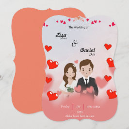 Tarjeta plana Boda de otoño