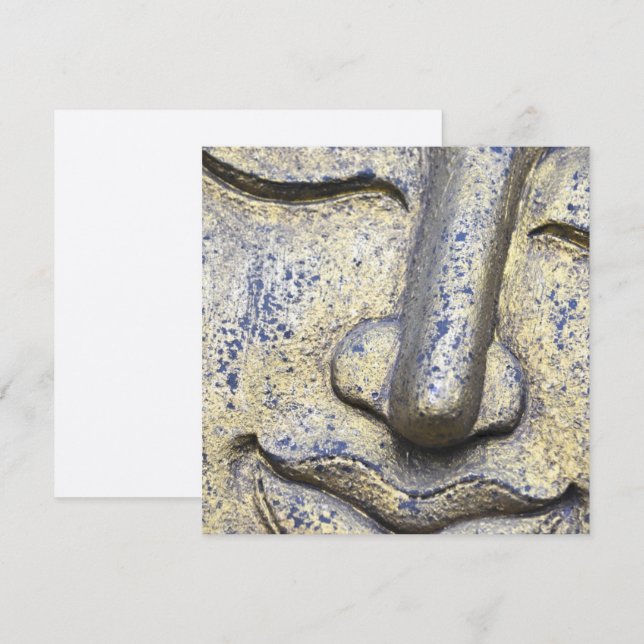 Tarjeta plana Buddha Face Zen Harmony Buddhahood (Anverso / Reverso)