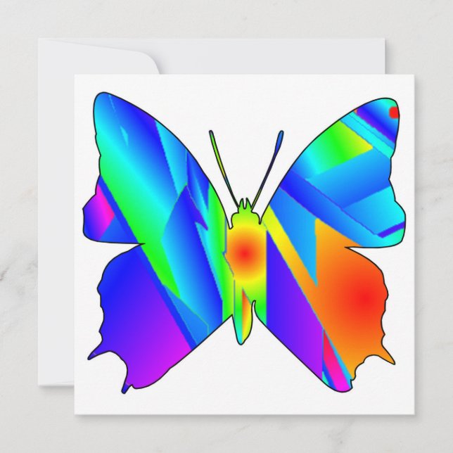 Tarjeta plana Butfly Sunset (Anverso)