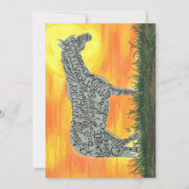 Tarjeta plana Caballo de Atardecer De Sherry Jarvi