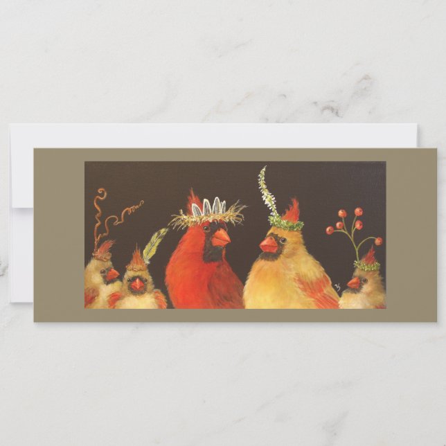 Tarjeta plana Cardinal Family (Anverso)