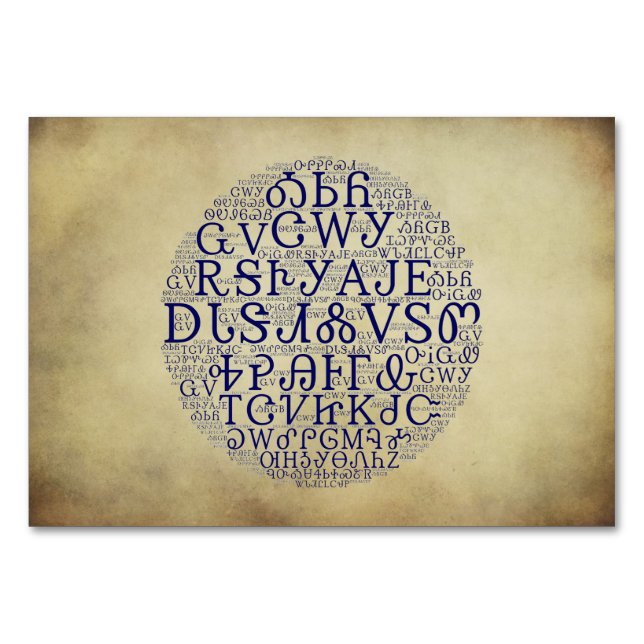 Tarjeta plana Cherokee Syllabee Blue Cloud (Anverso)