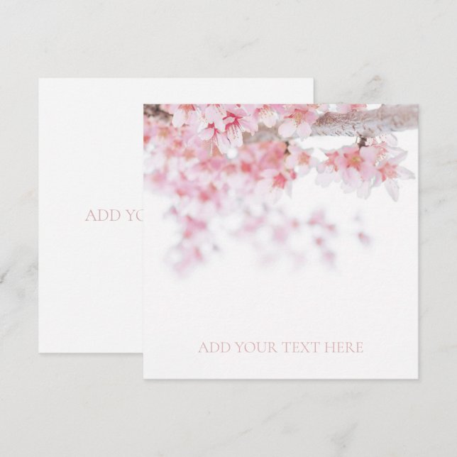TARJETA PLANA : CHERRY BLOSSOM (Anverso / Reverso)