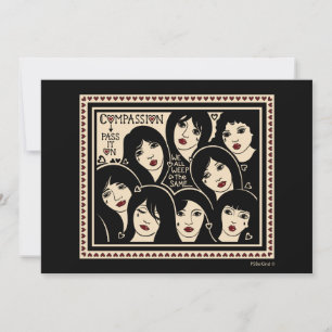 Tarjeta plana Compasión Pass It On_7"x5"