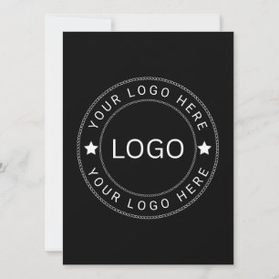 Tarjeta plana con logotipo personalizado