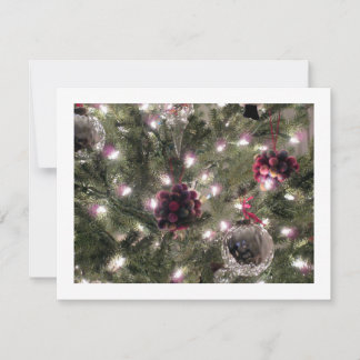 TARJETA PLANA CON ORNAMENTOS DE NAVIDAD