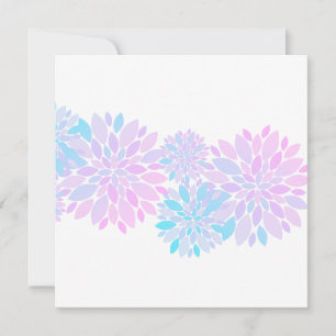 Tarjeta plana con patrón de flores de pétalos past