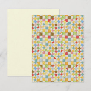 Tarjeta plana / crema / vertical MOSAIC CALIENTE 4