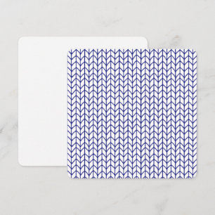 Tarjeta plana cuadrada BLUE LINE KNIT de 5.25"