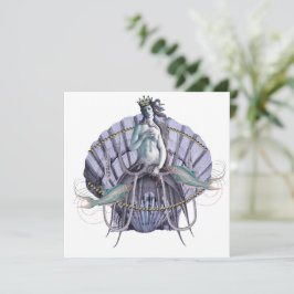 Tarjeta plana cuadrada con collarín de brujas del 