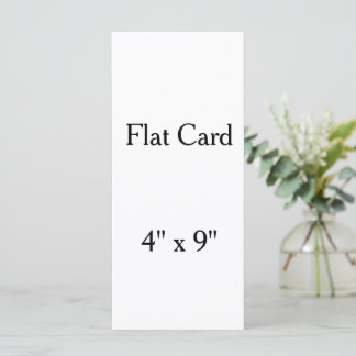 Tarjeta plana cuadrada de 4" x 9" personalizada