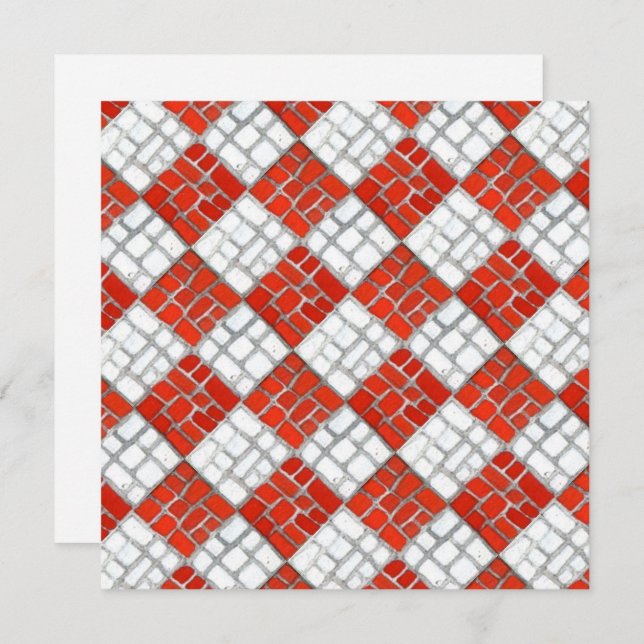 TARJETA PLANA CUADRADA DE 5,25" CON MOSAICO DE VER (Anverso / Reverso)