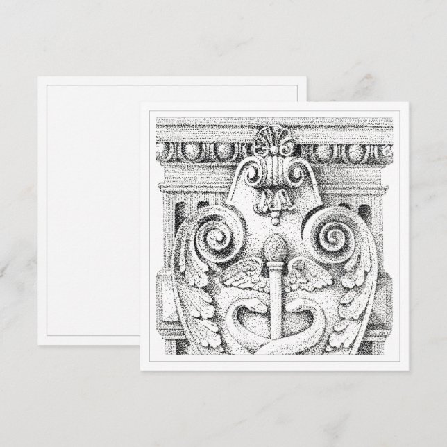 Tarjeta plana cuadrada de 5,25" DETALLES (Anverso / Reverso)