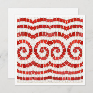 Tarjeta plana cuadrada de color ROJO IONIC MOSAIC