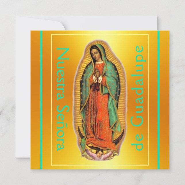 Tarjeta plana cuadrada de Nuestra Señora de Guadal (Anverso)