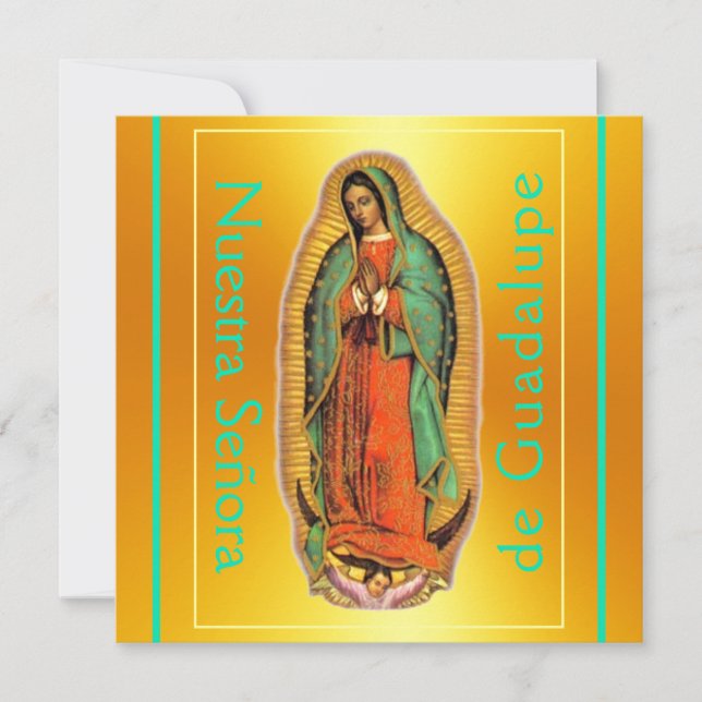 Tarjeta plana cuadrada de Nuestra Señora de Guadal (Anverso)