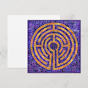Tarjeta plana cuadrada LABYRINTH MOSAIC de 5,25"