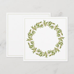 Tarjeta plana cuadrada THYME WREATH de 5.25"