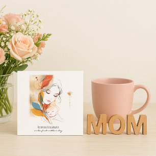 Tarjeta plana Daughter First Día de la Madre