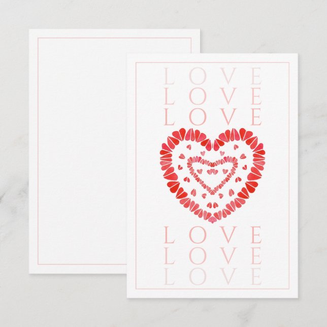 TARJETA PLANA DE 3.5x5 DE AMOR (Anverso / Reverso)