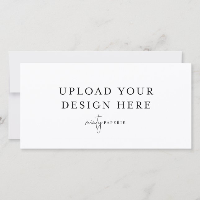 Tarjeta plana de 4" x 8" - Paisaje (Anverso)