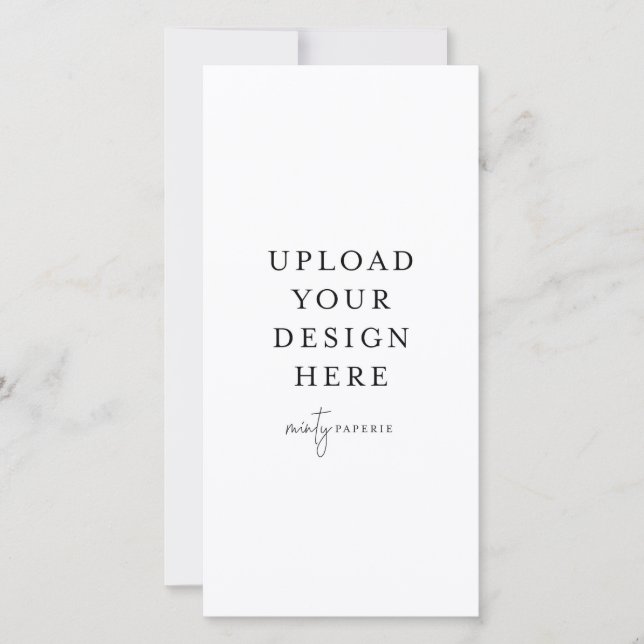 Tarjeta plana de 4" x 8" - Retrato (Anverso)