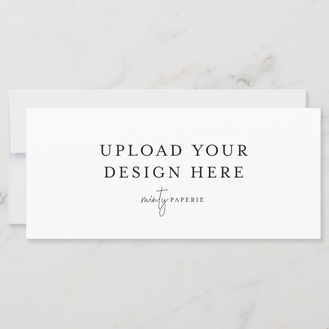 Tarjeta plana de 4" x 9" - Paisaje (Anverso)