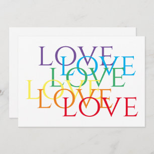 Tarjeta plana de 5 x 7 para RAINBOW LOVE