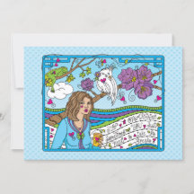 Tarjeta plana de 7" x 5"