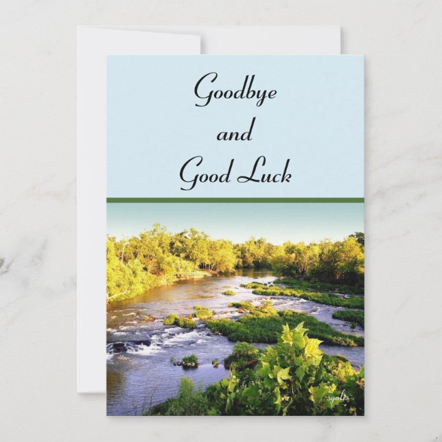 Tarjeta plana de adiós y buena suerte (Anverso)