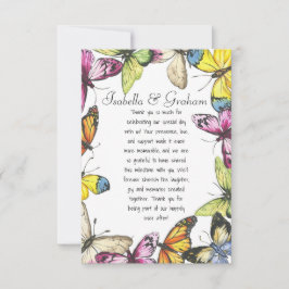 Tarjeta plana de agradecimiento