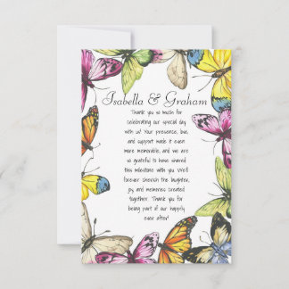 Tarjeta plana de agradecimiento