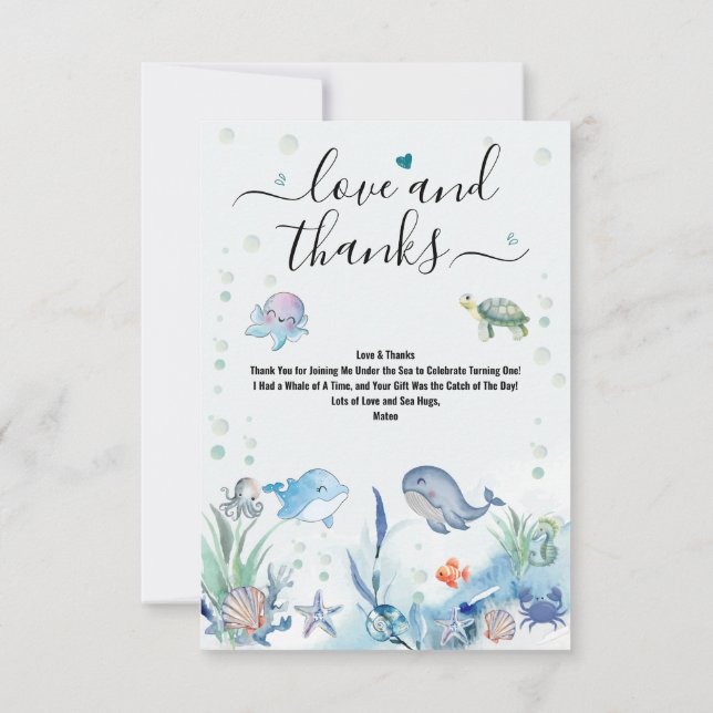 Tarjeta plana de agradecimiento (Reverso)