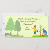 Tarjeta plana de agradecimiento