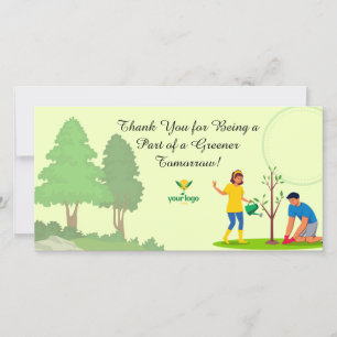 Tarjeta plana de agradecimiento