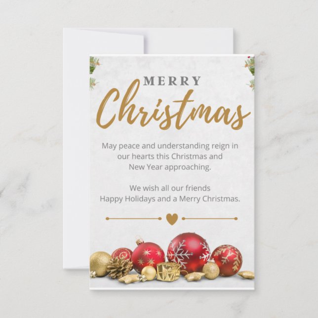 Tarjeta plana de agradecimiento (Anverso)