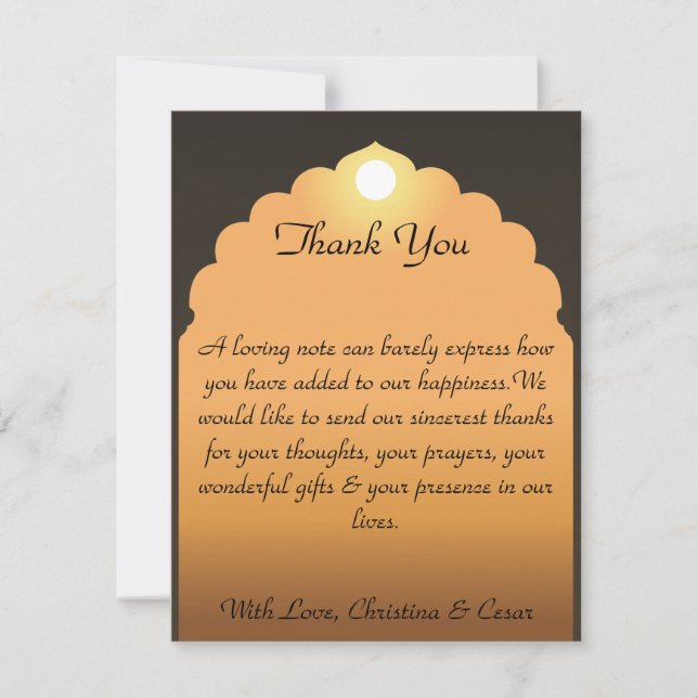 Tarjeta plana de agradecimiento 4x5 Tarjeta de la  (Anverso)