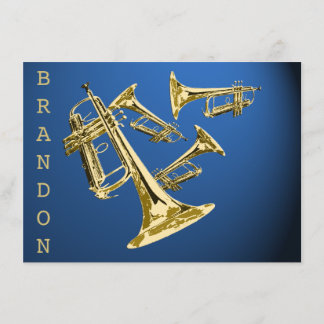 Tarjeta plana de agradecimiento a Trump Music Gold