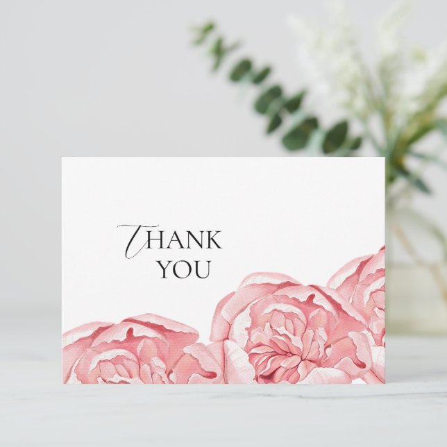 Tarjeta plana de agradecimiento Bridal Showe (Anverso de pie)