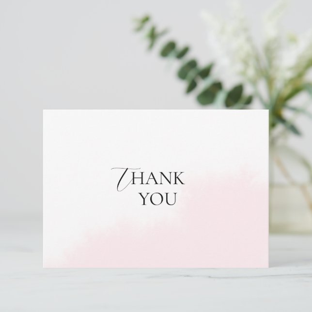 Tarjeta plana de agradecimiento Bridal Showe (Anverso de pie)