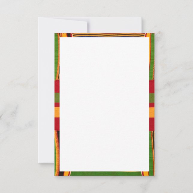 Tarjeta plana de agradecimiento con estampado afri (Anverso)