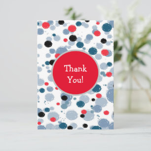 Tarjeta plana de agradecimiento con patrón de burb