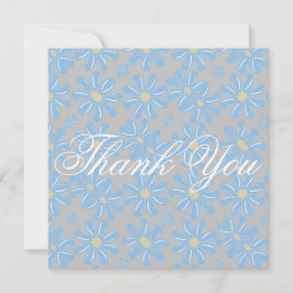 Tarjeta plana de agradecimiento con patrón floral