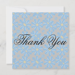 Tarjeta plana de agradecimiento con patrón floral