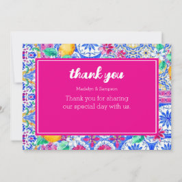 Tarjeta plana de agradecimiento de acuarela de lim