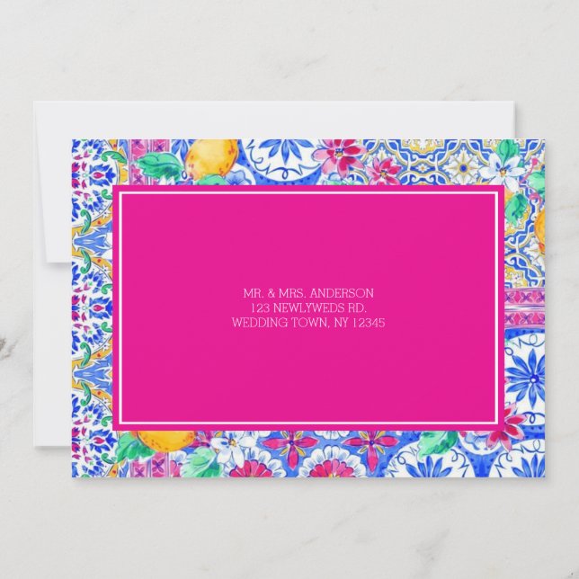 Tarjeta plana de agradecimiento de acuarela de lim (Reverso)