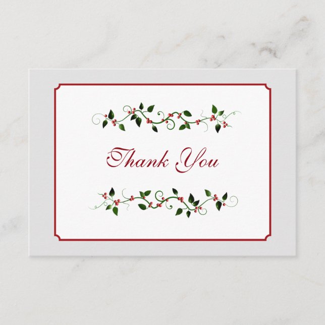 Tarjeta plana de agradecimiento de boda en vacacio (Anverso)