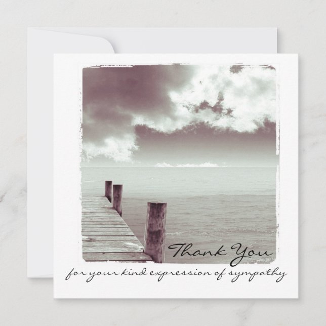 Tarjeta plana de agradecimiento de condolencias (Anverso)